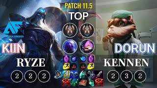 AF Kiin Ryze vs DoRun Kennen Top - KR Patch 11.5