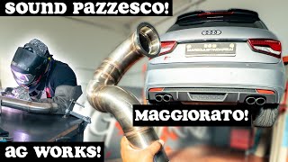 SCARICO DA URLO ALL’AUDI S1 2.0 TFSI! Downpipe 76mm e centrale 70mm Ag Works