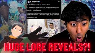 The AUTHOR just EXPOSED Re:Zero’s BIGGEST SECRETS?!