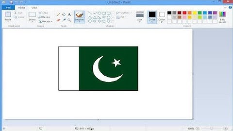 How to draw Pakistani flag?