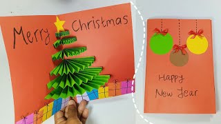 TUTORIAL KARTU UCAPAN NATAL / MEMBUAT KARTU UCAPAN NATAL MUDAH DAN SIMPLE /CHRISTMAS GREETING CARD