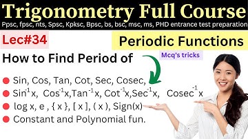 Periodic functions examples Lec#34 #ppsc #fpsc #nts #maths  #Ms #PhD #afmathe