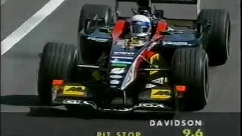 2002 F1 Hungarian GP - Anthony Davidson (Minardi) 1st pit stop