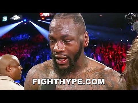 DEONTAY WILDER SECONDS AFTER GETTING STOPPED BY TYSON FURY: "EVEN THE GREATEST HAS LOST"