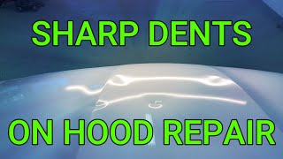 Sharp Dents On Hyundai Hood | Repaired With No Paint | PDR