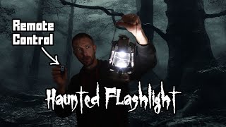 Make a remote-control haunted flashlight!