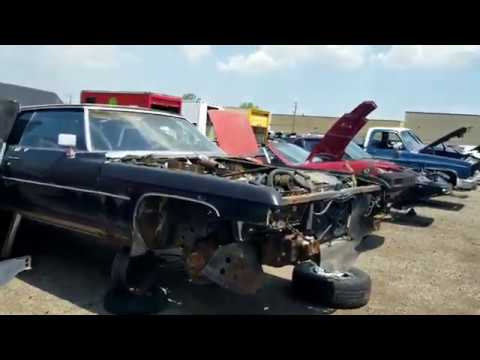 Classic Car Row At Local Salvage Yard 