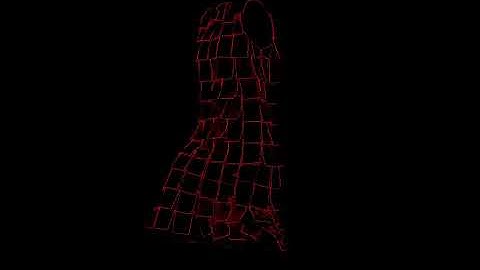 Women Dress 3D model created using CLO 3D