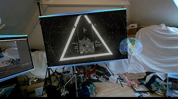 Meta 2 Metaglasses : Tetris Effect 2D AR : filmed thru webcam