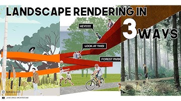 3 WAYS to render landscape design in Photoshop