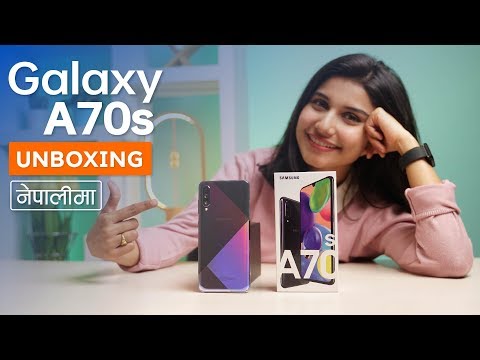 Galaxy A70s Unboxing  amp  First Impressions  In Nepali 