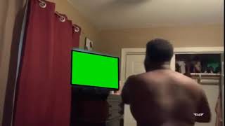 Man Punching Tv Green Screen No Copyright