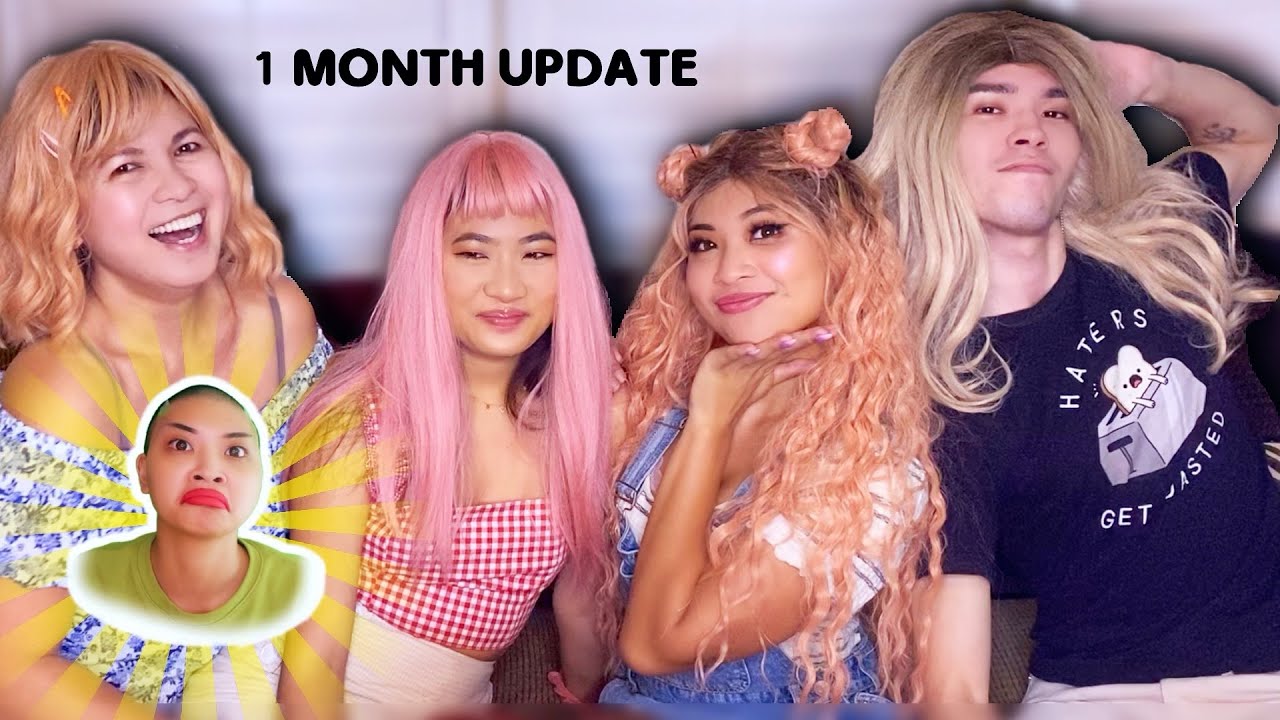 FULL WIG TOUR SHAVED HEAD 1 MONTH UPDATE LOL