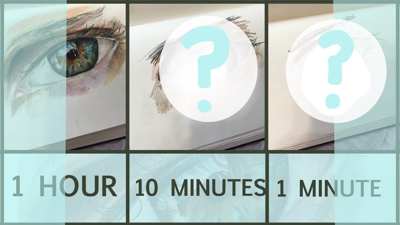 1 Hour vs. 10 Minutes vs. 1 Minute Art Challenge | & Announcement ...