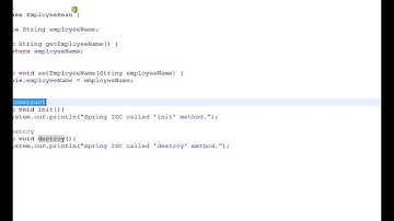 SPRING FRAMEWORK @POSTCONSTRUCT @PREDESTROY DEMO