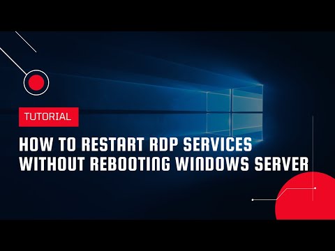 How to restart RDP Services without rebooting Windows Server | VPS Tutorial