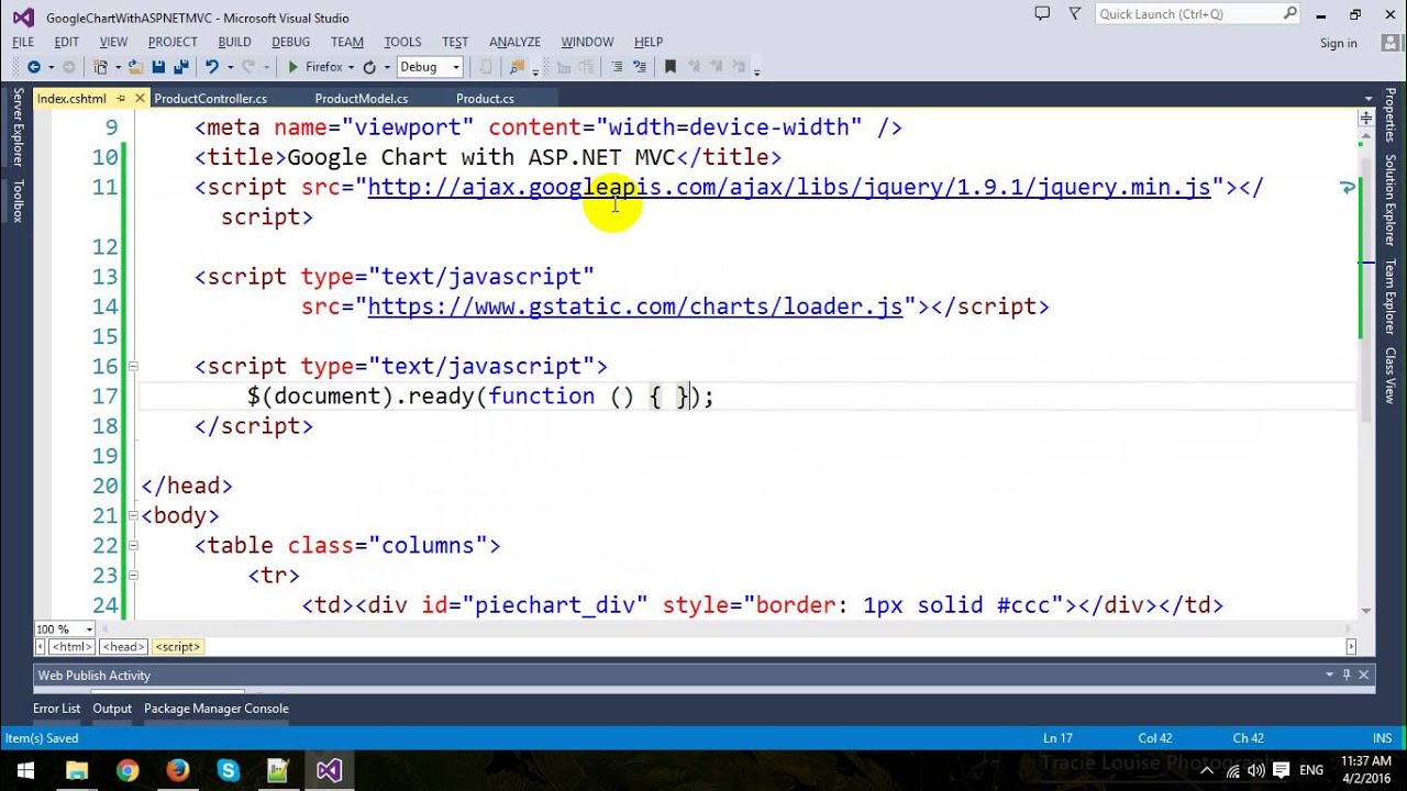 Asp Net Mvc Google Charts