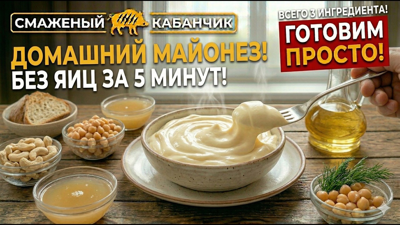 Домашний майонез без яиц за 5 минут | Просто и вкусно