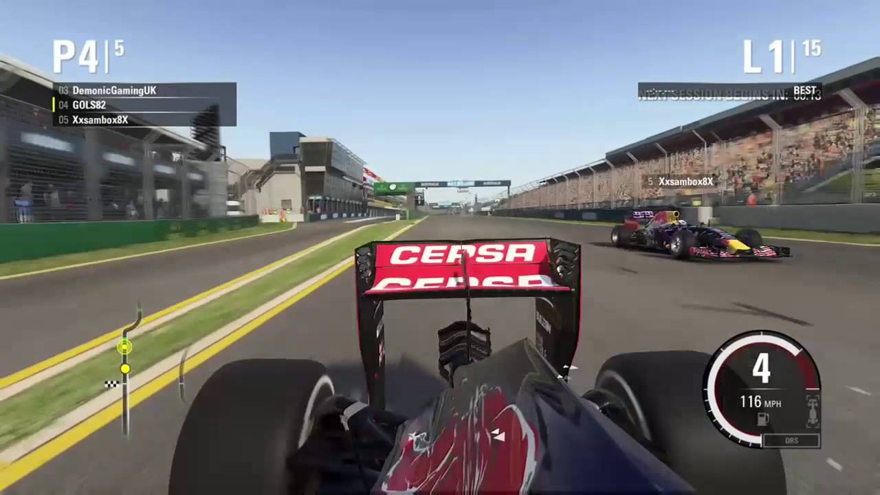 F1 2015 Xbox one playe Ted partyhard Sambo demonicgaminguk jonesy77 Gols82