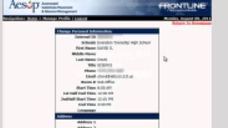 Changing PIN and Viewing Profile in AESOP