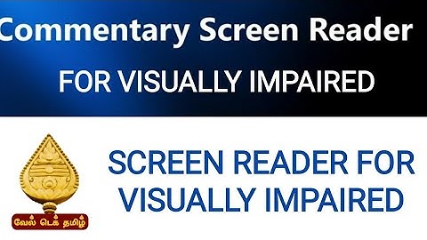 Commentary Screen Reader Advance Level Tutorial in Tamil | Mr C Stepen | Online Android Class