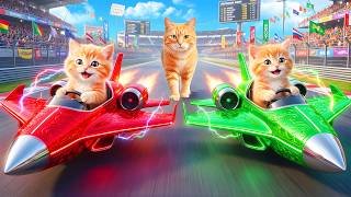 Mama Cat Trims Fur On The Farm And Makes Tiger Hat For Kittens At Home