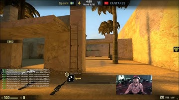 XANTARES vs SpawN 1vs1 AWP (16:11) HTC Invitational
