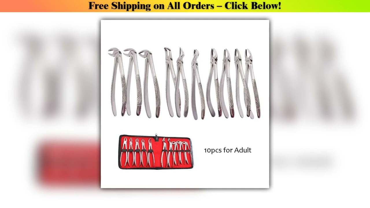 10pcs/set Adult Tooth Extracting Forceps Dentistry Tool, 7pcs/set Surgical Children Teeth