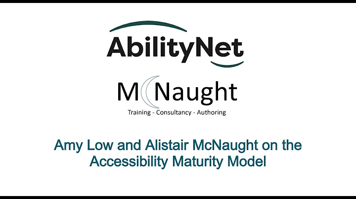 Amy Low and Alistair McNaught on the Accessibility...