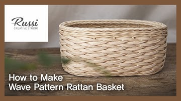 라탄 물결무늬 타원바구니만들기[라탄공예]취미수업 온라인클래스76.Rattan Craft:Make Rattan wave pattern  round basket wicker craft