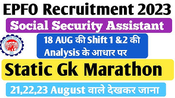 static gk marathon 2023 | epfo static gk questions asked | important days | festival classical dance