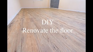 Interior DIY. Renovate the floor/セルフリノベで床を貼ってみました（フロアシート）。