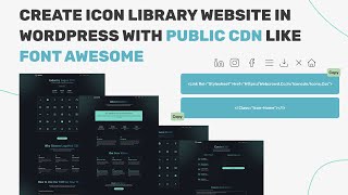 Create Icon Library Website In Wordpress with Public CDN | Wordpress Tutorial | 2025