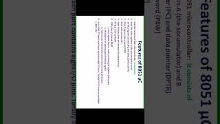 Features of 8051 Microcontroller #8051microcontroller #microcontroller