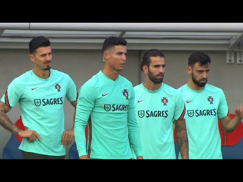 Portugal Players Train Ahead Of France Clash - Belgium v Portugal - Round Of 16 - Euro 2020