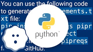 Automatically create requirements.txt
