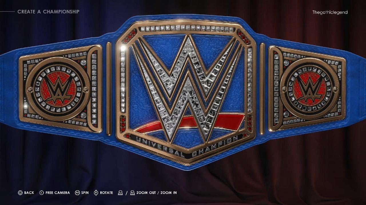 WWE 2K22 Custom Titles Updated Strap WWE Universal Championship