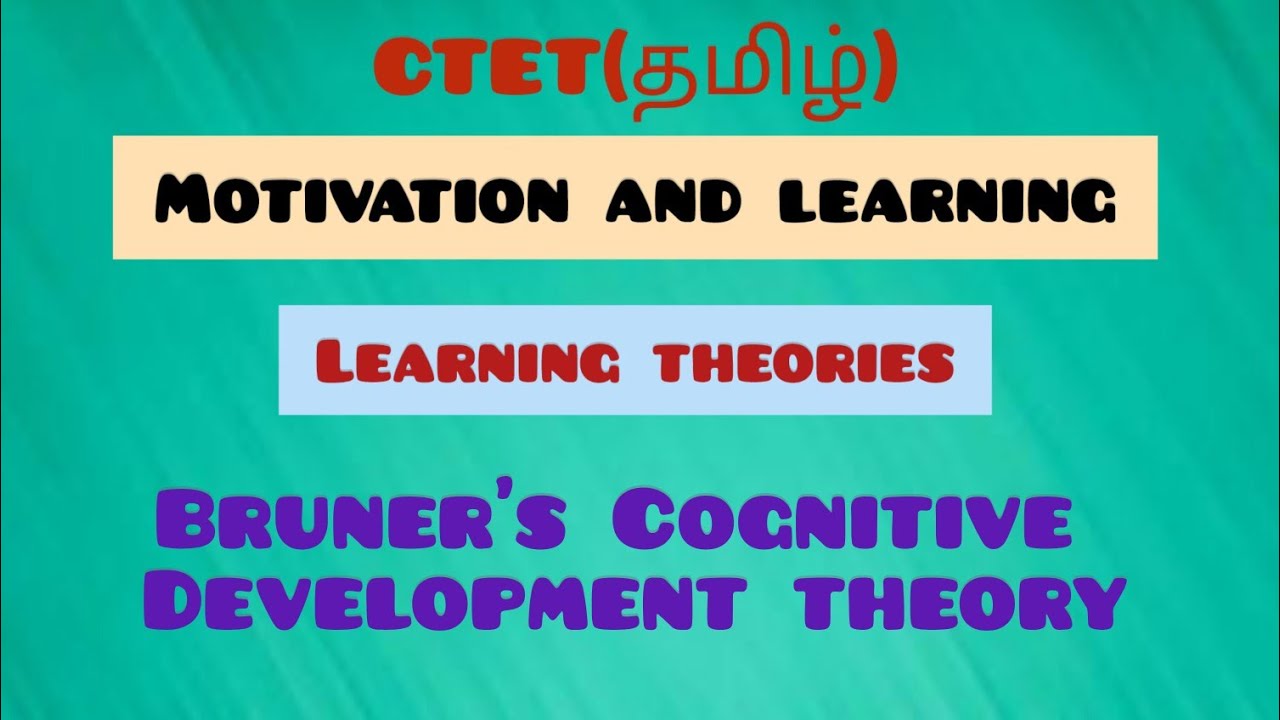Bruner's Cognitive Development Theory | Learning Theories in tamil | TET | CTET CDP