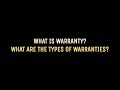 WHAT IS WARRANTY? WHAT ARE THE TYPES OF WARRANTIES IN BAJAJ EXCELLON CDMS | EXPLAINED IN HINDI