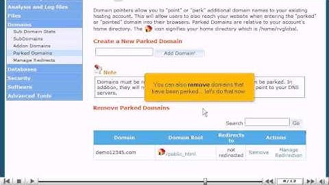 How to park a domain in cPanel