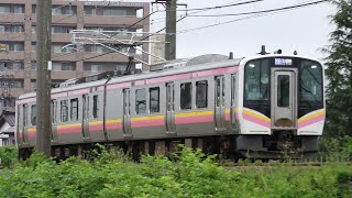 信越本線上り始発420M E129系A28編成【4K】
