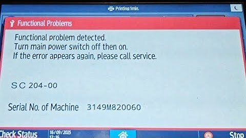 How to reset SC 204-00 in Ricoh IMC 2000? Reset SC204-00, how to fix auto restart? IM C2000, C2500