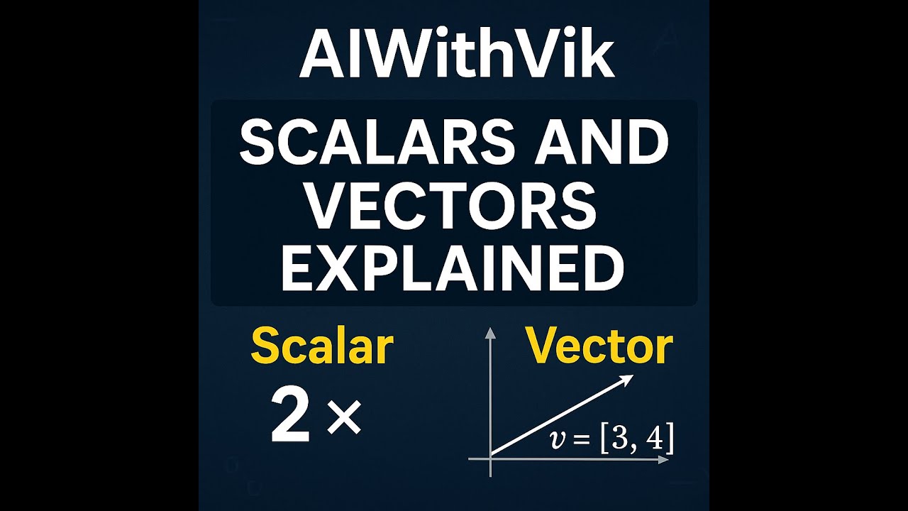 “How AI Thinks in Numbers — Scalars and Vectors Simplified Ep1”