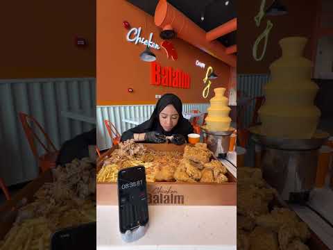 تحدي اكل اكبر طبق فراخ بروستد رنا مطر