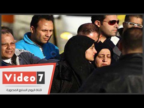 لحظة مغادرة جثامين شهداء قضاة العريش مطار ألماظة