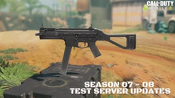 Call of duty mobile Season 7 and season 8 update | Test server | new weapons