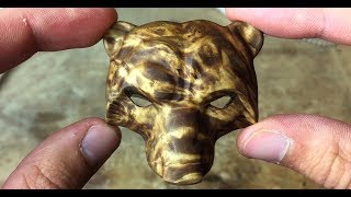 Bear pendant wood carving | from birch burl