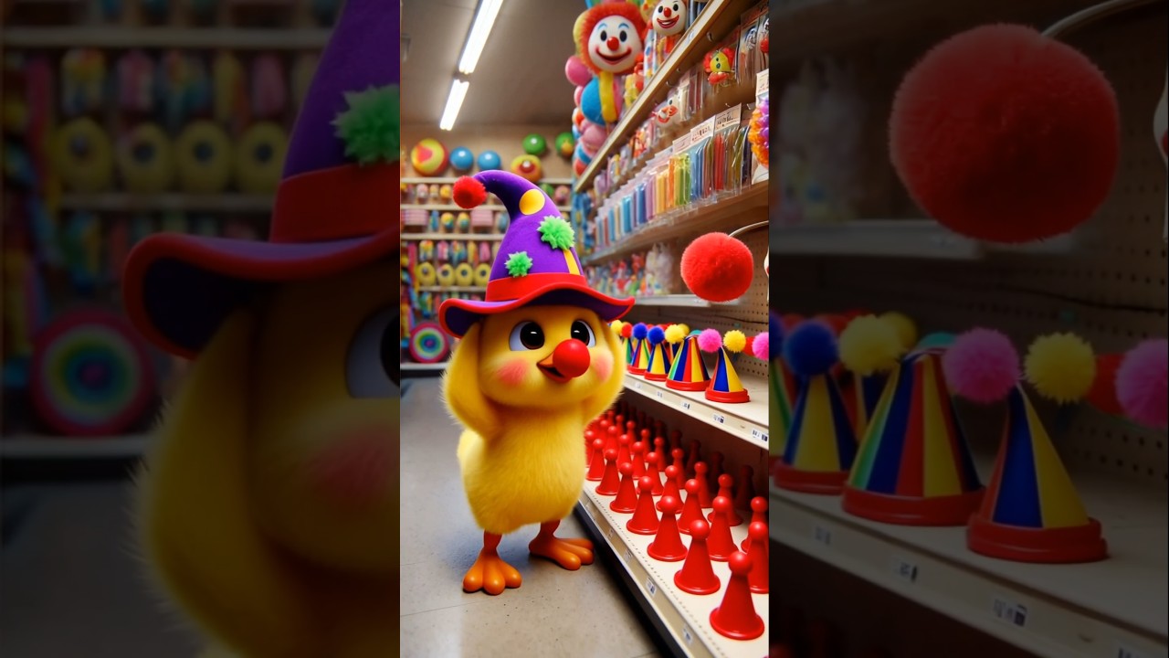 The little duck turned into a clown and performed juggling for its friends!