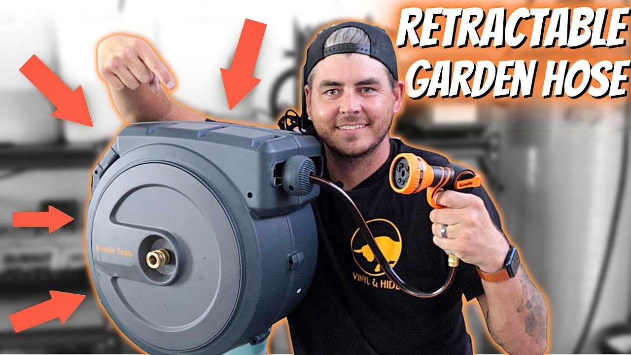 TACKLIFE Retractable Garden Hose Reel Review, Hose pulls out