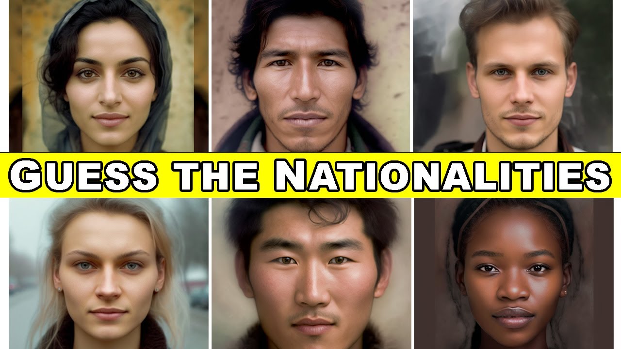 Guess the Country - Average Faces of 48 Nationalities (AI Generated) -  YouTube